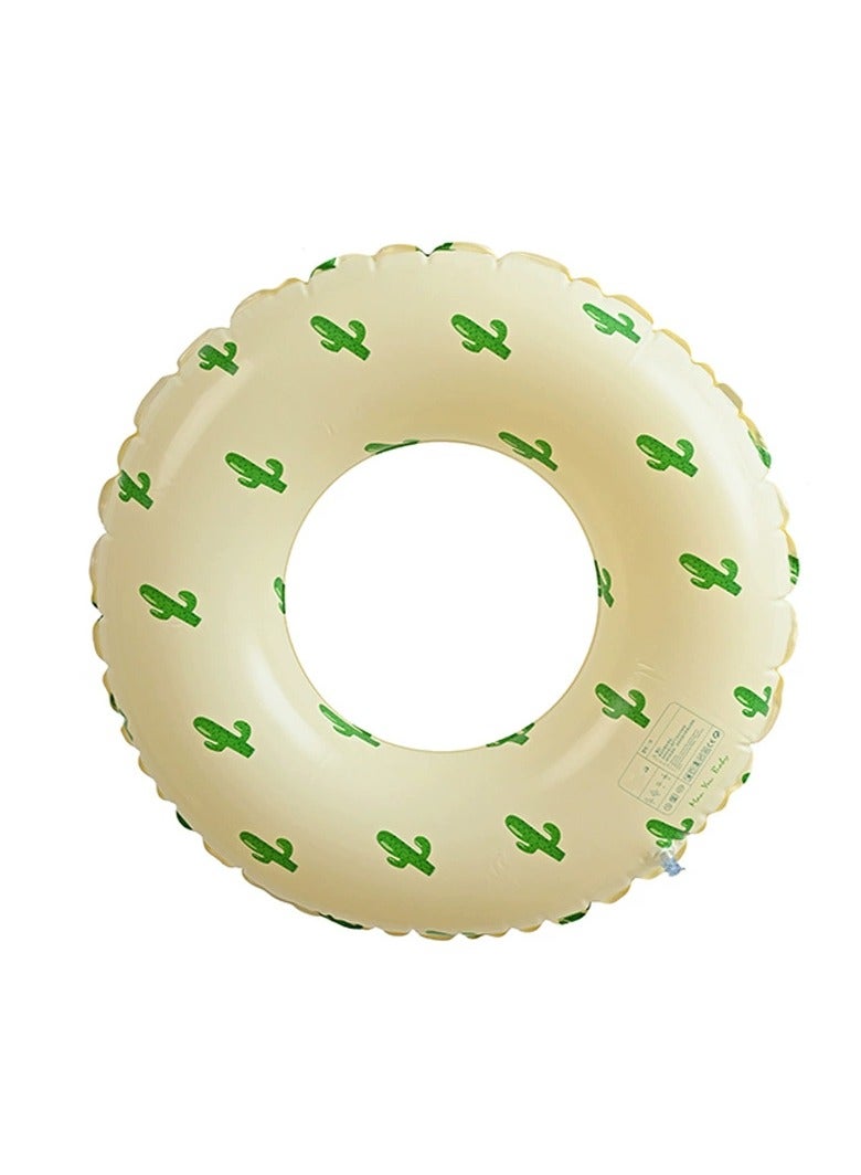 Goolsky 90cm Inflatable Cactus Crystal Swim Ring – Double-Layer Thickened PVC Underarm Pool Float for Adults - Image 1