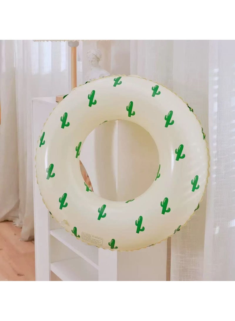 Goolsky 90cm Inflatable Cactus Crystal Swim Ring – Double-Layer Thickened PVC Underarm Pool Float for Adults - Image 2
