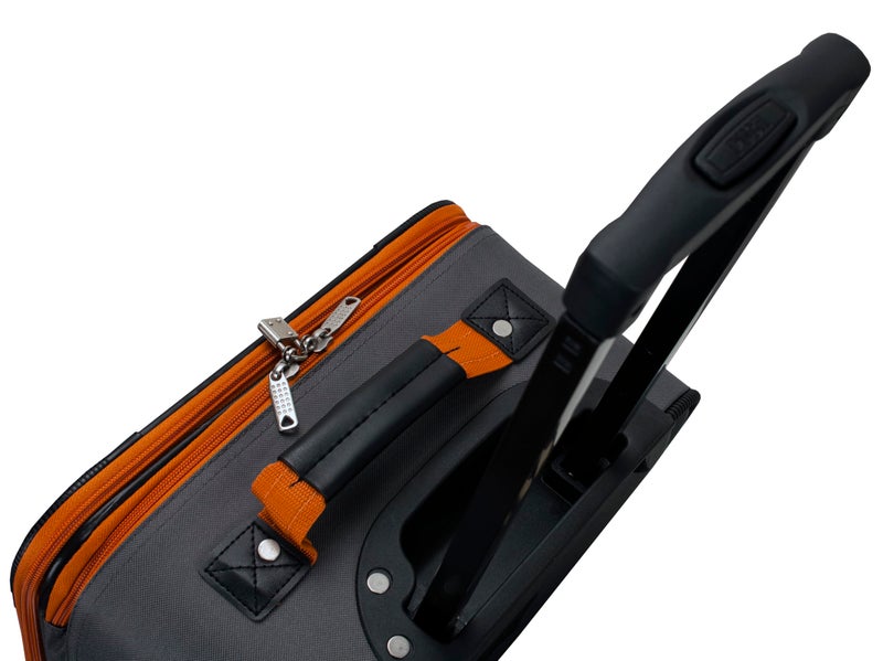 Rockland Fashion Expandable Softside Upright Luggage Set, Charcoal, 2-Piece (14/19) - Image 2