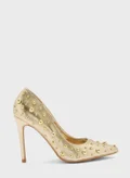 Ginger Stud Detail Pointed Stiletto Pump