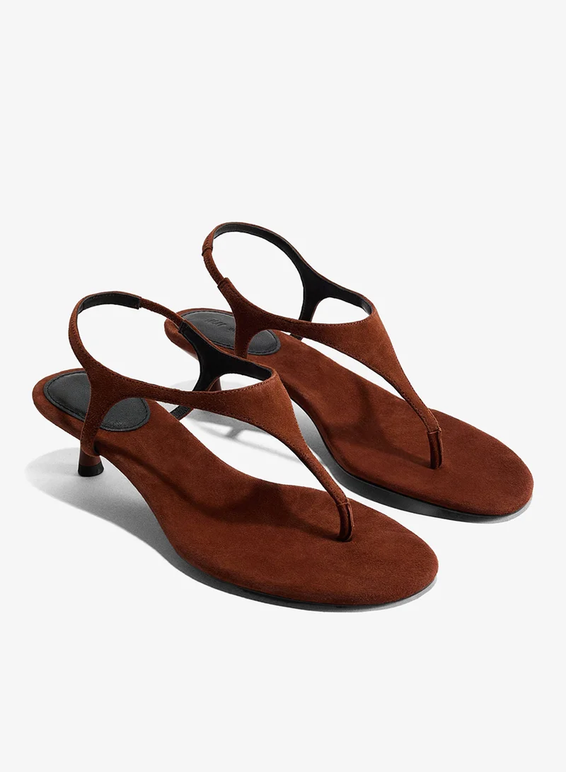 Heeled suede sandals