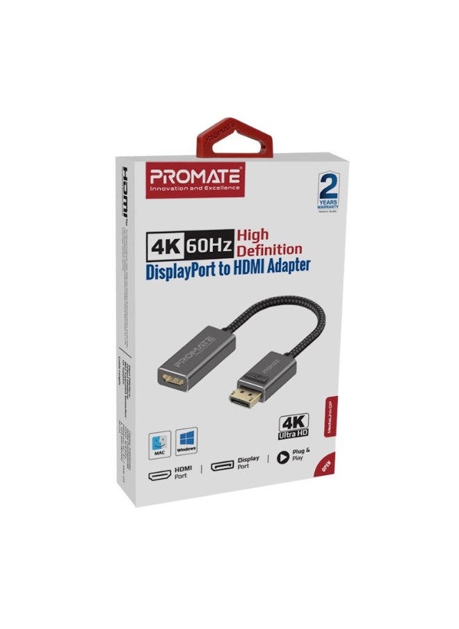 Promats محول Promate MediaLink-DP 4K@60Hz عالي الدقة من DisplayPort إلى HDMI®  - Image 3