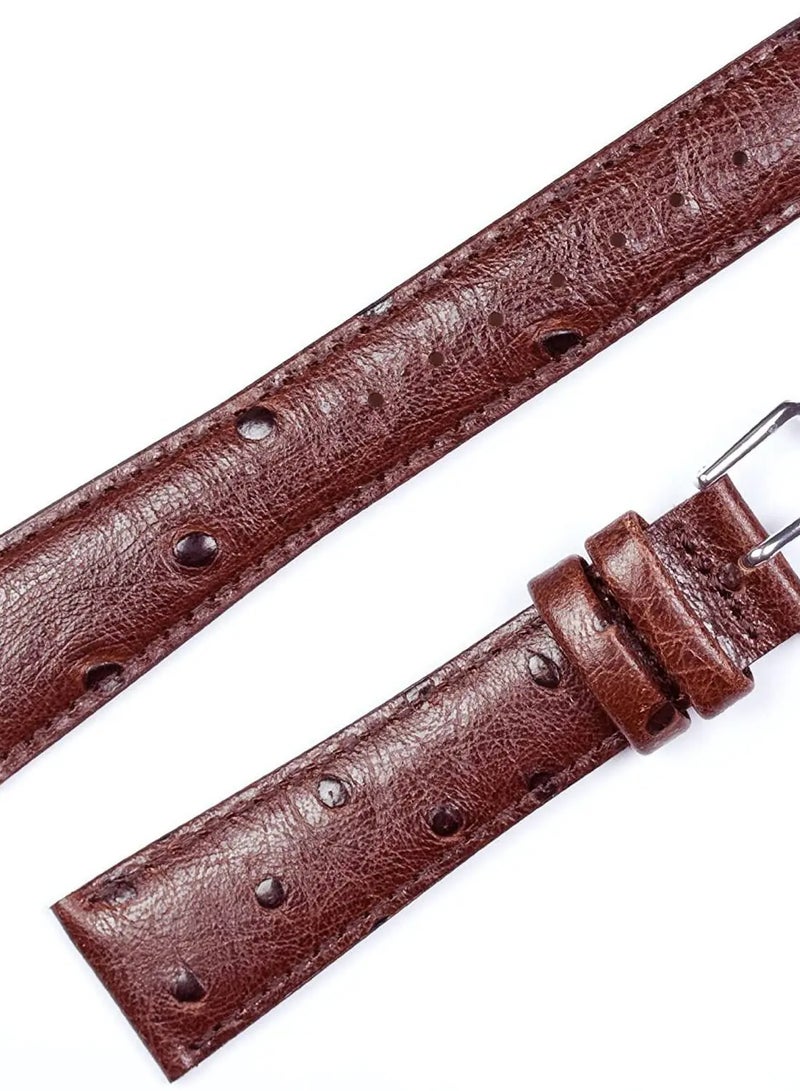 ديفيا Devia Ostrich Grain Watch Band 38/40mm - Brown