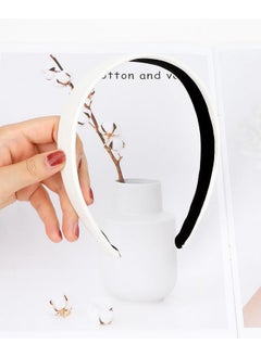 Wecoe Wecoe White PU Leather 1 Inch Wide Non-Slip Fashion Headband Hair Accessory for Women and Girls, Holiday Costume Diademas Coreanas Para Mujer  - Image 4