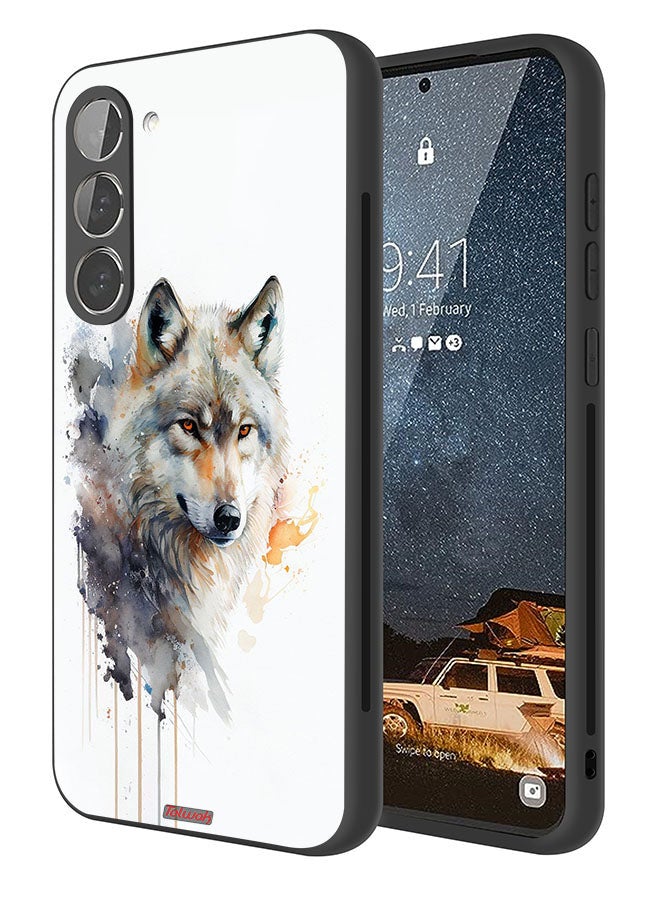 Tolwak Samsung Galaxy S23 5G Protective Case Cover Wolf Abstract Art - Image 1