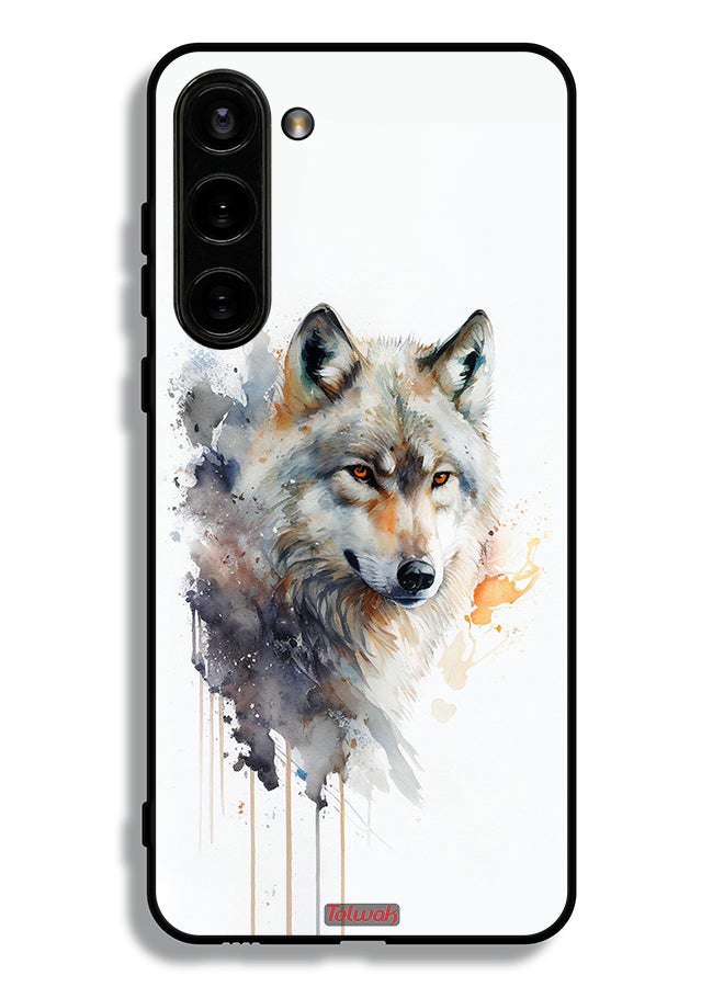 Tolwak Samsung Galaxy S23 5G Protective Case Cover Wolf Abstract Art - Image 3