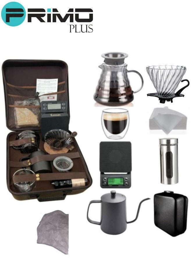 Coffee Maker Set, 12 PCS Coffee Accessories Tools with Portable Carry Case Barista Drip Coffee Kit for v60 - pzsku/Z821F640402F80C07FBCFZ/45/_/1726493740/81f538f0-bc67-4938-8cc7-f99e13104f83