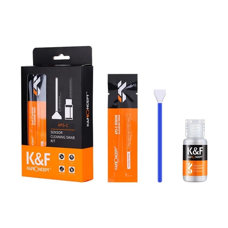 كيه آند إف كونسبت ملحقات كاميرا K&F Concept 10 Pack 16mm Aps-c 24mm Full-Frame Sensor Cleaning Swabs Dry CCD Cmos Clean Swabs for Nikon Sony Canon Dslr Camera - Image 1