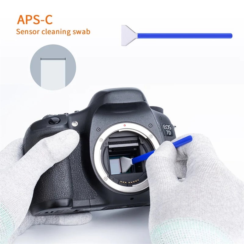 كيه آند إف كونسبت ملحقات كاميرا K&F Concept 10 Pack 16mm Aps-c 24mm Full-Frame Sensor Cleaning Swabs Dry CCD Cmos Clean Swabs for Nikon Sony Canon Dslr Camera - Image 3