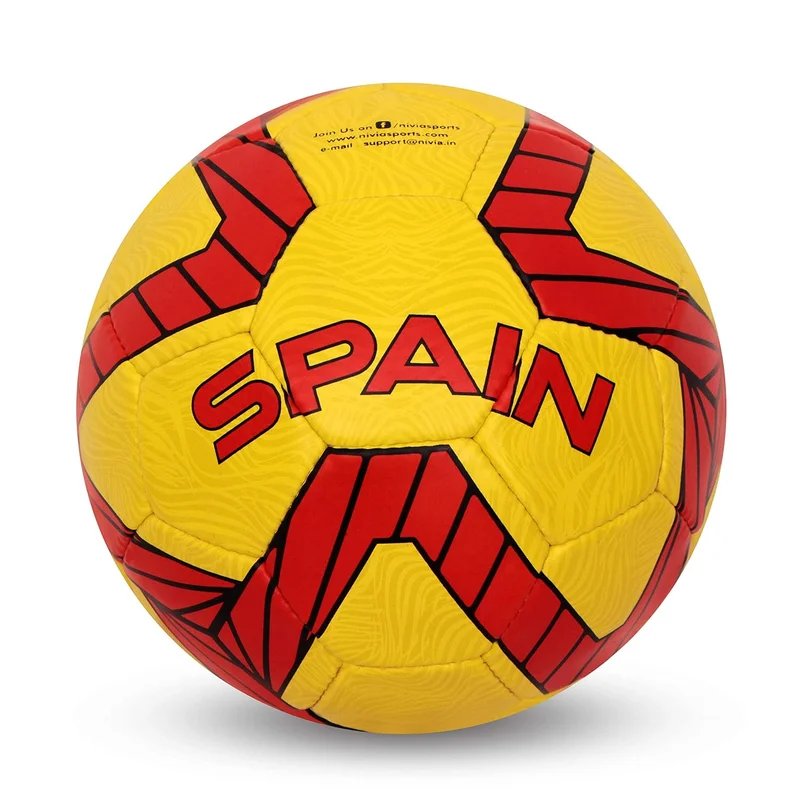 نيفيا Nivia Kross World Rubber Football - Size 5, Red and Yellow