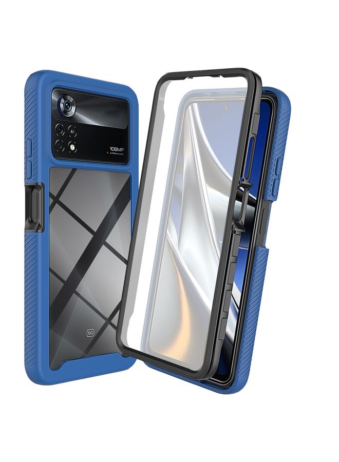 Green Tiger Xiaomi Poco X4 Pro 5G Starry Sky Full Body Hybrid Shockproof Phone Case Royal Blue - Image 1