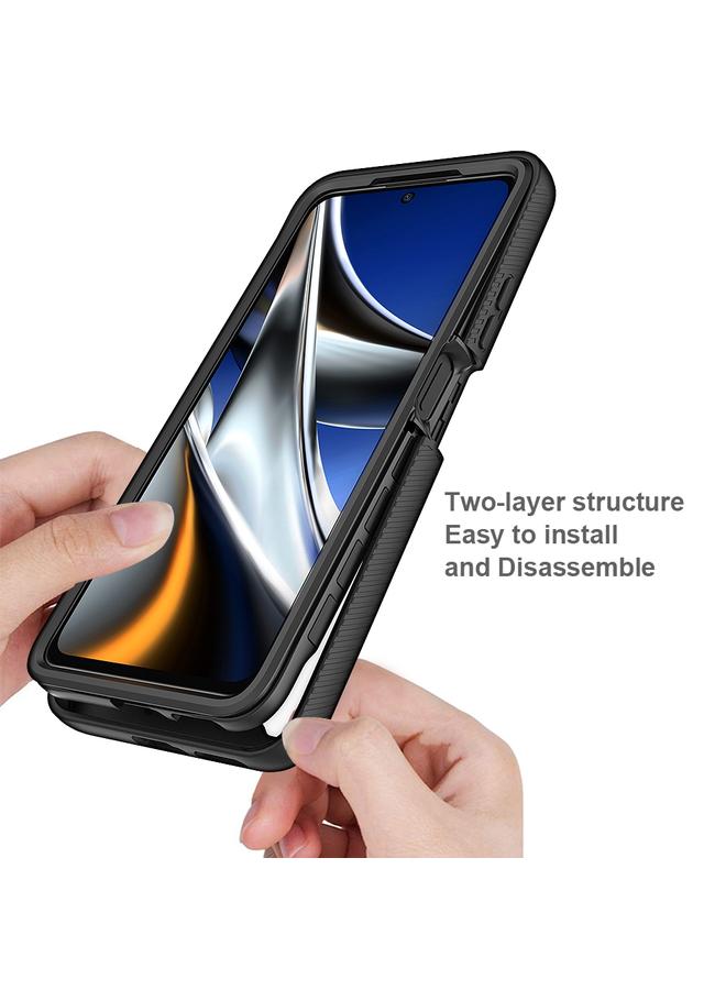 Green Tiger Xiaomi Poco X4 Pro 5G Starry Sky Full Body Hybrid Shockproof Phone Case Royal Blue - Image 4