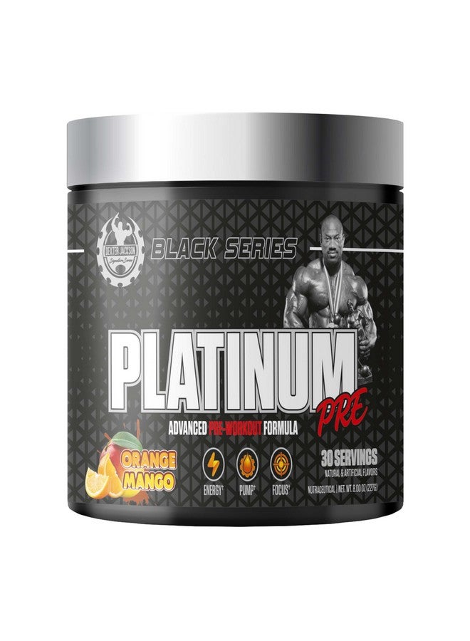 Dexter Jackson Black Series Platinum Pre-Workout | Advanced Pre-Workout Formula | 30 Servings (227g) | Orange Mango Flavor - Image 1
