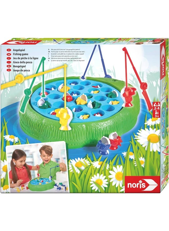 noris Noris 606062024 Fishing Game, Whoever Caught All Fish Of Their Color First Wins, For Children Aged 3 And Up Colorful  - Image 1