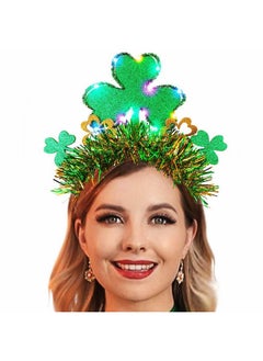 St Patrick'S Day Light Up Headband Green Led Shamrock Headband Festival Party Costume Hair Accessories For Women And Girls - pzsku/Z821F9E7F9563FECCAEF1Z/45/_/1718645640/50c6ac55-0006-4b11-912f-3175730383b2