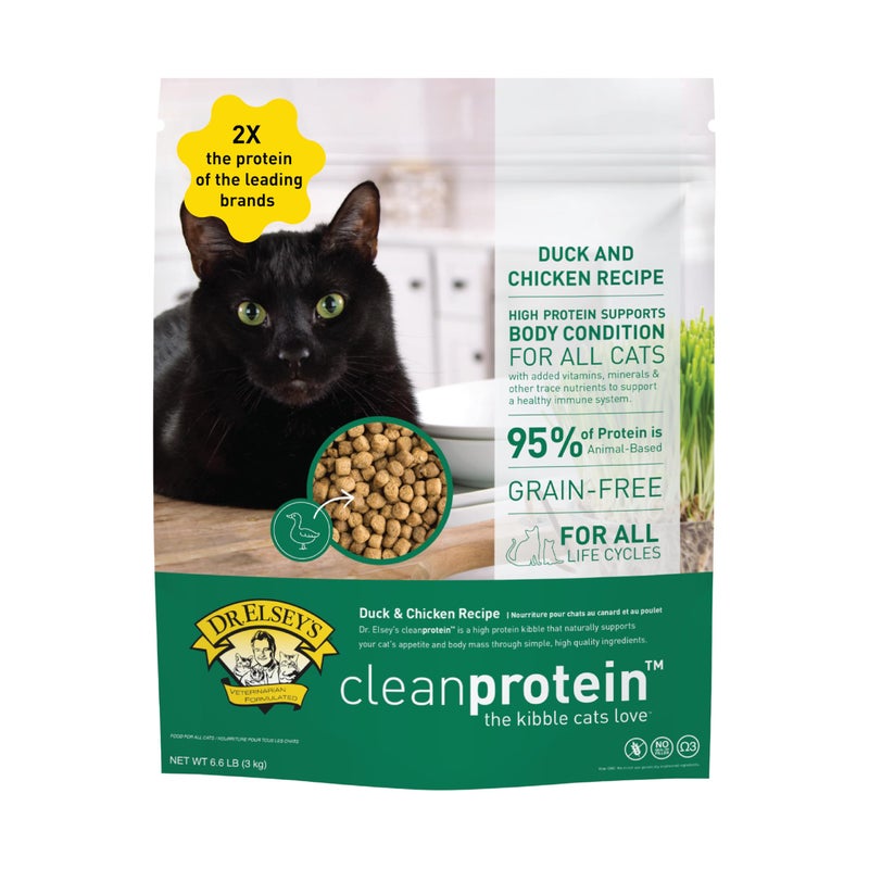 Dr. Elsey's cleanprotein Duck Cat Kibble 2 lb. Bag - Image 1