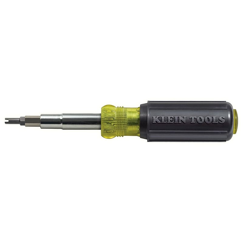Klein Tools 32527 Multi-Bit Screwdriver/Nut Driver, 11-in-1 with Phillips, Slotted, Square, and Schrader Bits and Nut Drivers - Image 1