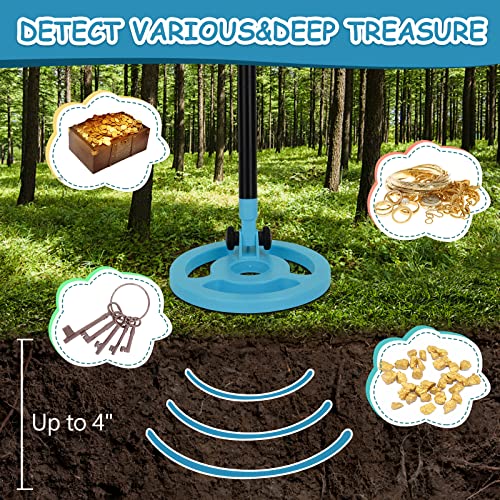OMMO Metal Detector, Adjustable 27.5”-37.8” Metal Detector for Kids with Intuitive LCD Display, Lightweight Kids Metal Detectors with 6” Search Coil for Exploration Hiking - Image 2
