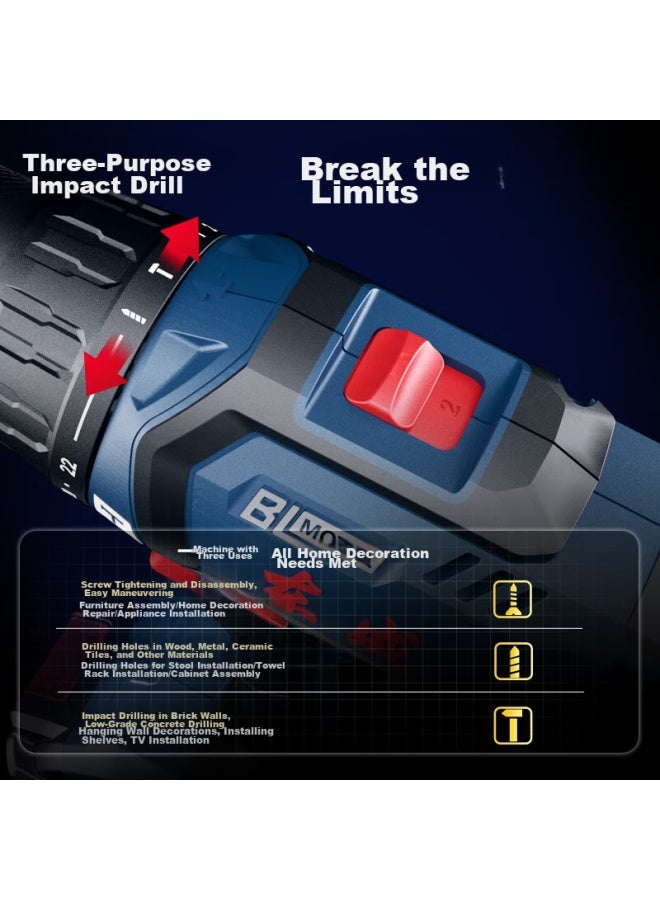 DONG Cheng Dongcheng 20v Brushless Impact Lithium Drill Wjz05-13e, Rechargeable Electric Drill, Power Tool, Screwdriver - Image 2