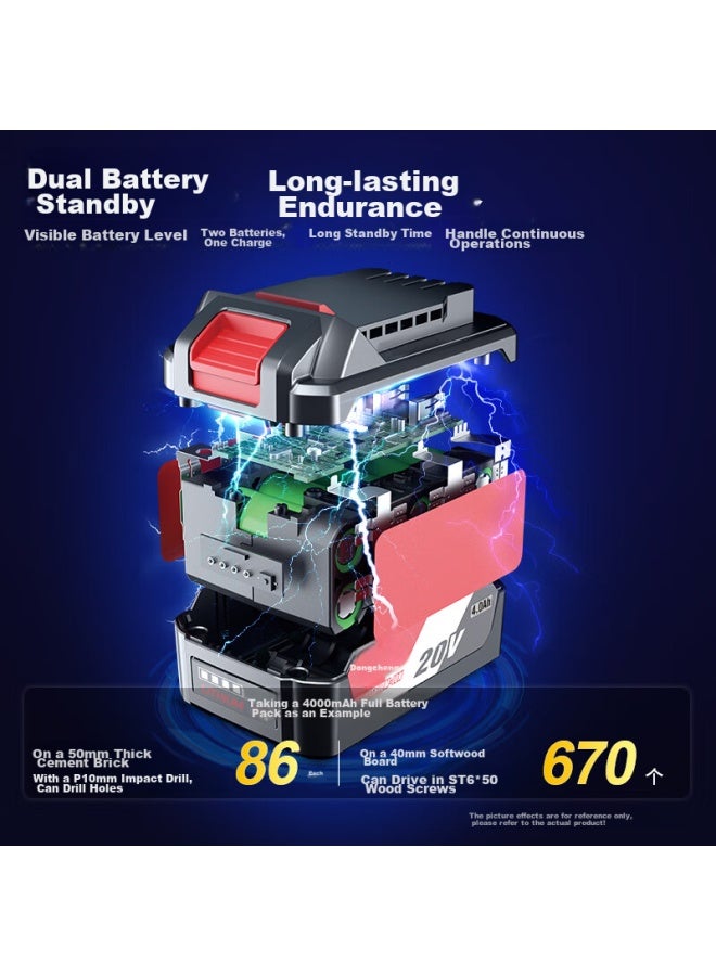 DONG Cheng Dongcheng 20v Brushless Impact Lithium Drill Wjz05-13e, Rechargeable Electric Drill, Power Tool, Screwdriver - Image 3