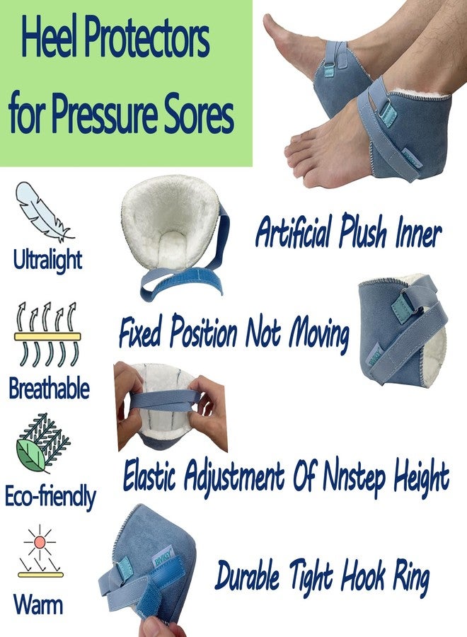 BIVIKEY Heel Protector for Pressure Sores Blisters Cracking Ease Pain Promote Rehabilitation Adjustable Instep Height Easy to Fix and Not Fall Off LightBule 1 Piece M - Image 3