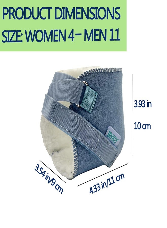 BIVIKEY Heel Protector for Pressure Sores Blisters Cracking Ease Pain Promote Rehabilitation Adjustable Instep Height Easy to Fix and Not Fall Off LightBule 1 Piece M - Image 4