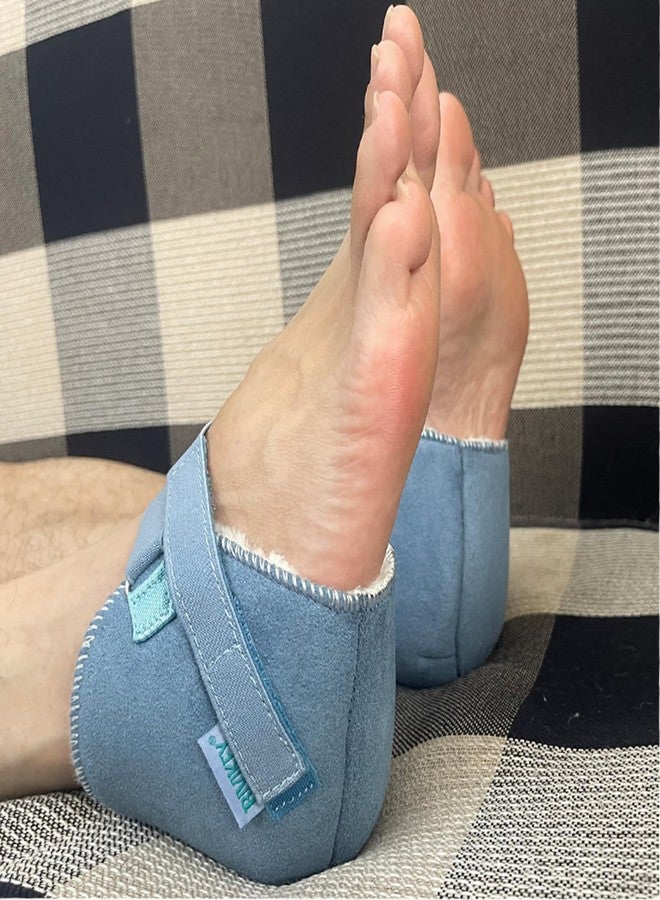 BIVIKEY Heel Protector for Pressure Sores Blisters Cracking Ease Pain Promote Rehabilitation Adjustable Instep Height Easy to Fix and Not Fall Off LightBule 1 Piece M - Image 5