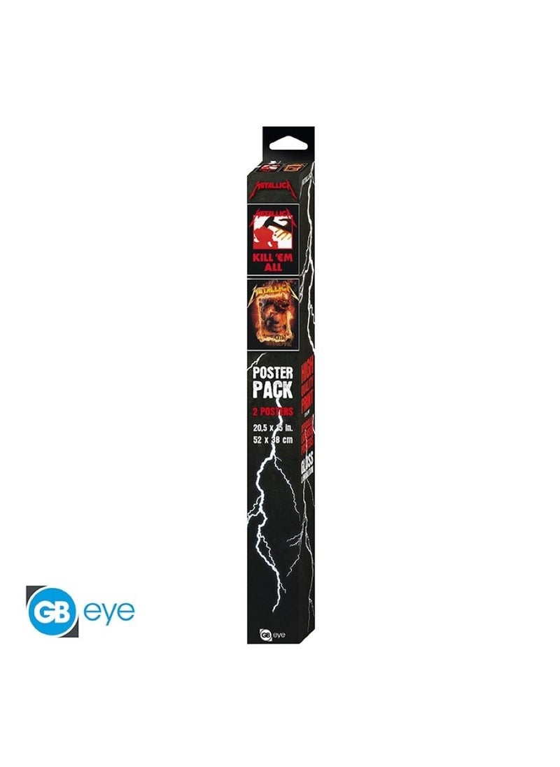 GB Eye Metallica Set of 2 Posters 52cm x 38cm Kill 'Em All and Fire Guy Ideal Artwork for Wall Home Office Decor Officially Licensed Merchandise  - Image 4