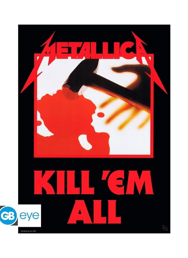 GB Eye Metallica Set of 2 Posters 52cm x 38cm Kill 'Em All and Fire Guy Ideal Artwork for Wall Home Office Decor Officially Licensed Merchandise  - Image 2