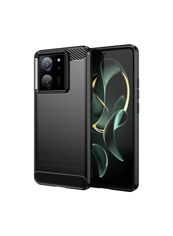 erorex Case For Xiaomi 13T Pro Brushed Texture Carbon Fiber TPU Phone Case - Image 1