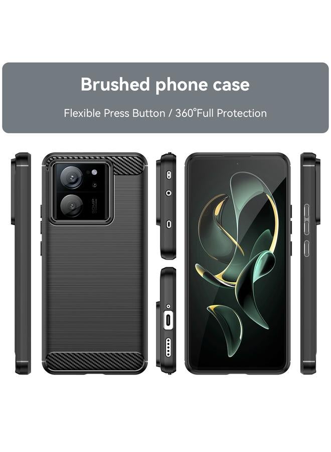 erorex Case For Xiaomi 13T Pro Brushed Texture Carbon Fiber TPU Phone Case - Image 2