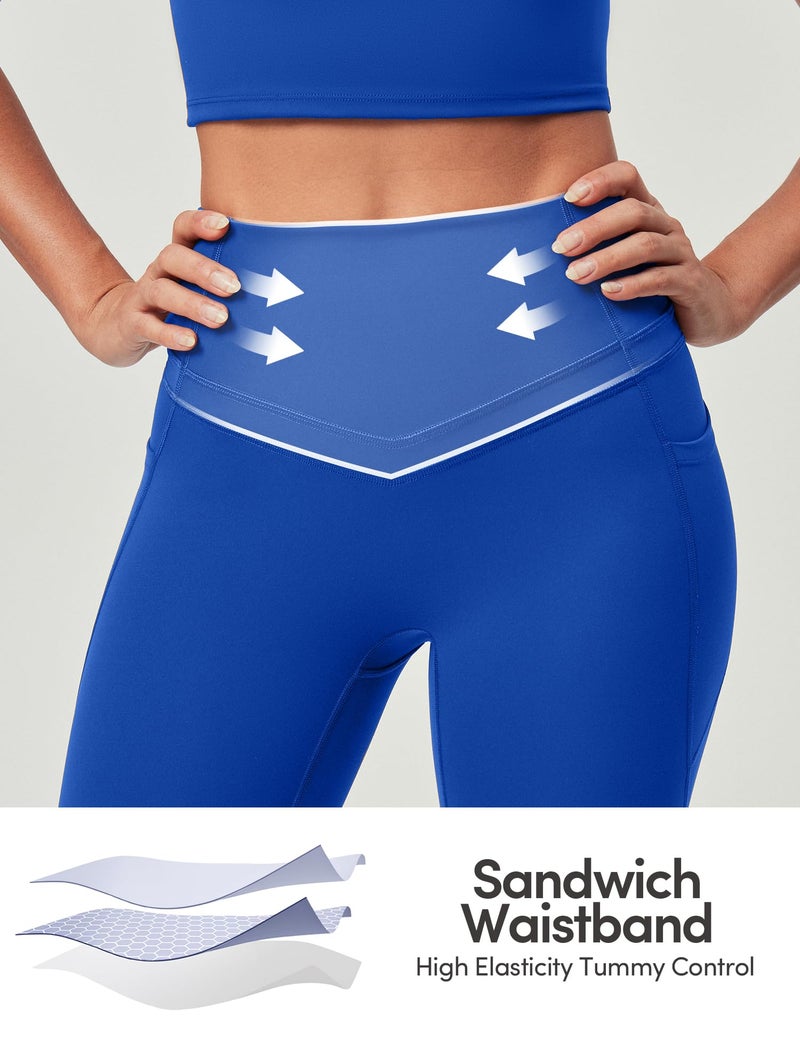 IUGA Compression Leggings with Pockets for Women Tummy Control Leggings No Front Seam Workout High Waist Yoga Pants - Image 4