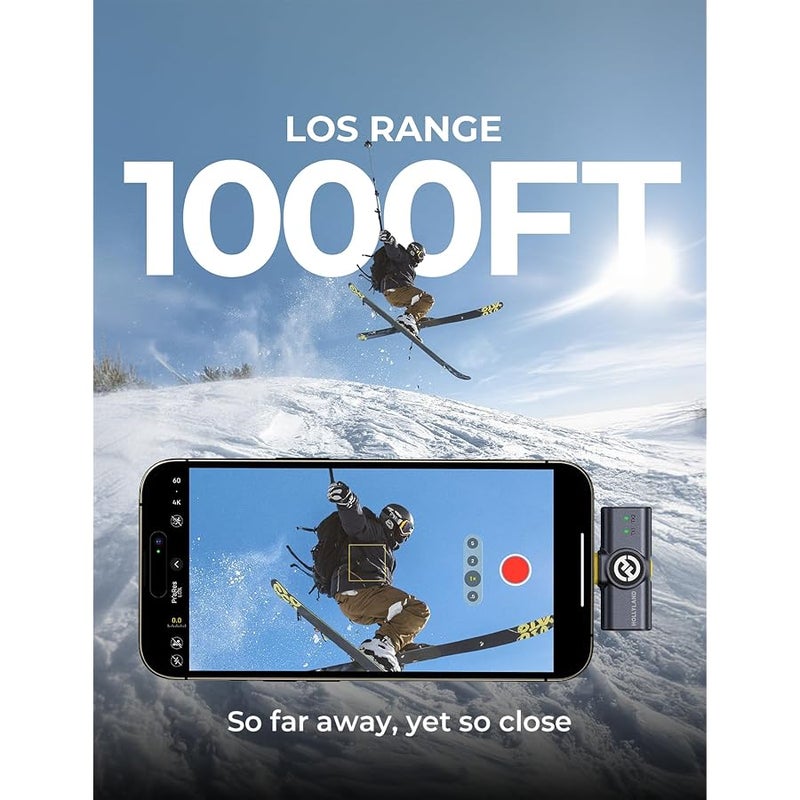 HollyView Hollyland LARK M2 Wireless Microphone for iPhone, Android and Camera, 48KHz 24Bit Hi-Fi Audio, 1000ft LOS Range, Noise Cancellation, 40H Duration for Vlogging, YouTube, Streaming - Image 5