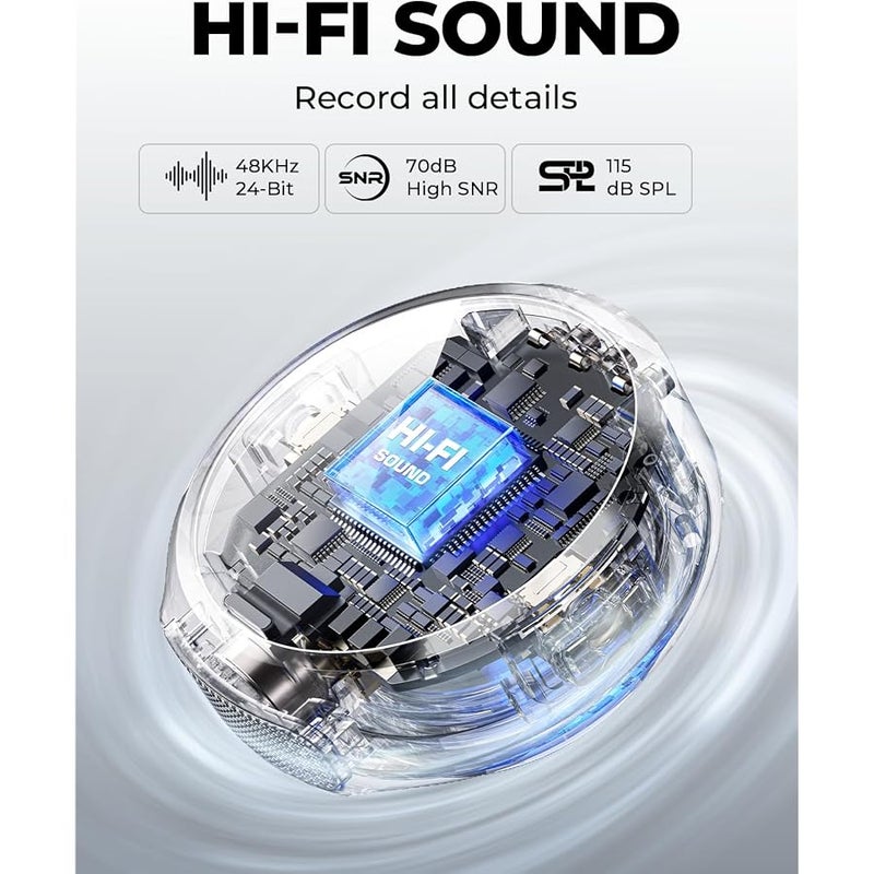 HollyView Hollyland LARK M2 Wireless Microphone for iPhone, Android and Camera, 48KHz 24Bit Hi-Fi Audio, 1000ft LOS Range, Noise Cancellation, 40H Duration for Vlogging, YouTube, Streaming - Image 2