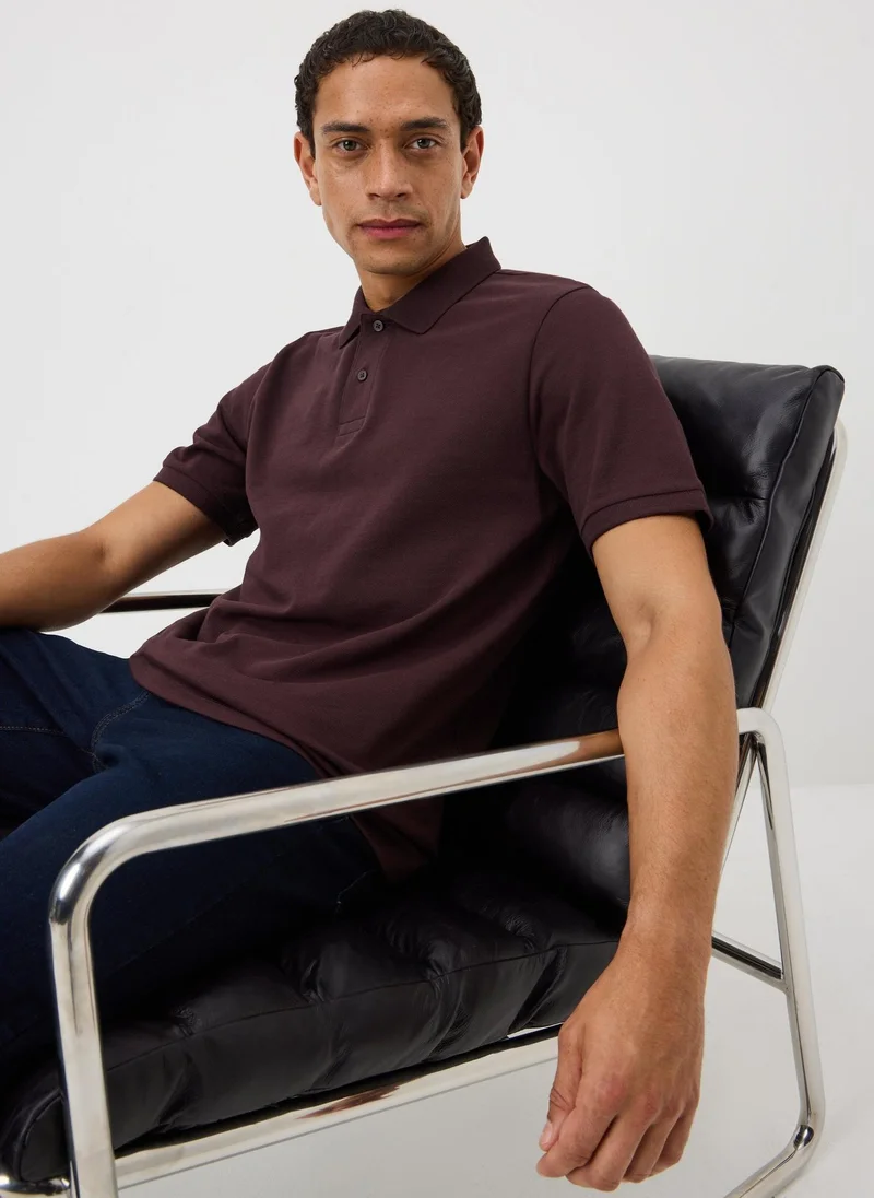Matalan Burgundy Polo Shirt