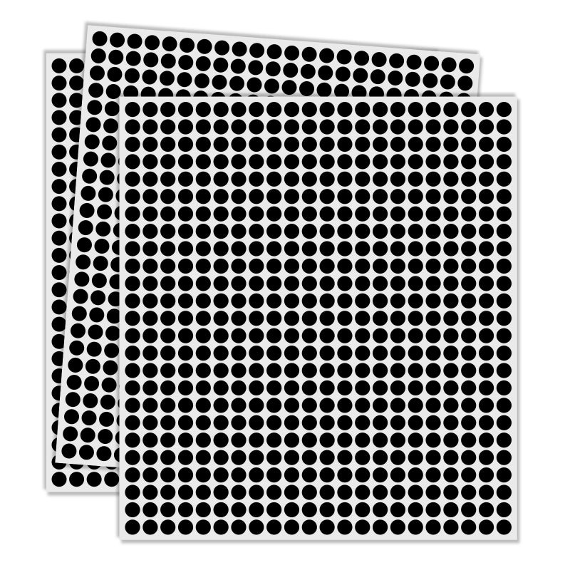 Ouzoustate 1/4" Black Dot Stickers 2750 PCS Small Round Circle Stickers Tiny Mini Little Colored Coding Labels - Image 1