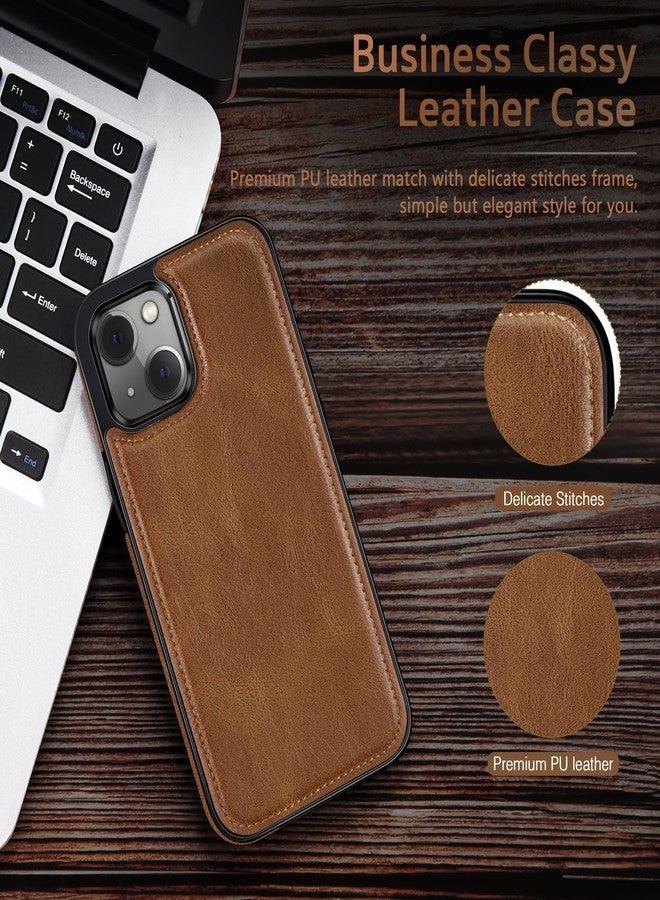 LOHASIC جراب LOHASIC متوافق مع آيفون 15، جراب فاخر وأنيق من الجلد، بتصميم كلاسيكي أنيق، يوفر قبضة ناعمة، غطاء خلفي ناعم الملمس، يوفر حماية كاملة للجسم ومقاومة للصدمات، جراب هاتف آيفون 15 مقاس 6.1 بوصة - بني - Image 5