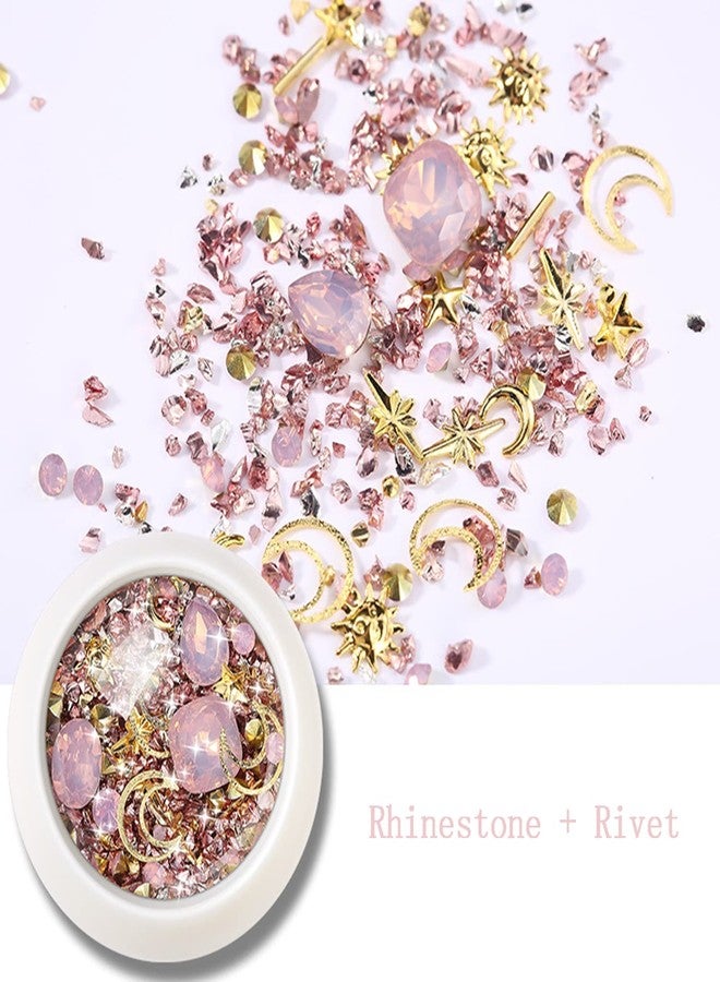 Vezocim حجارة الراين لفن الأظافر، 6 صناديق من المسامير المعدنية لفن الأظافر، تصميم مسمار مزيج من الماس، إمدادات كريستال لامعة ثلاثية الأبعاد للنساء والفتيات، زينة مانيكير، نصائح فن الأظافر، مجموعة جواهر الأظافر - Image 4