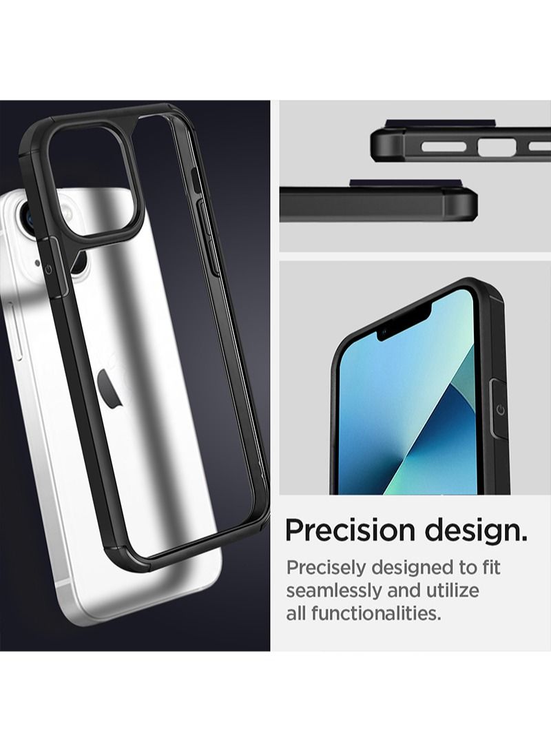 iPhone 13 Clear Cover Ultra Thin Silicone Shockproof Hard Back Cases Transparent Protective Slim Phone Case for Apple iPhone 13 6.1 inch - Black - Image 5