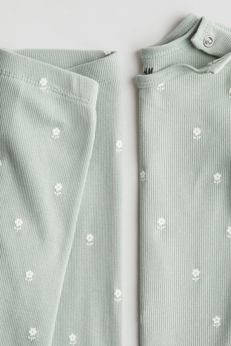 H&M 2-piece ribbed cotton set