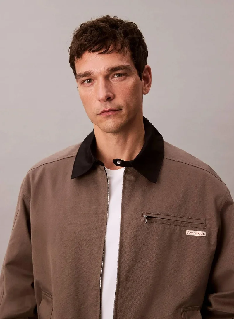 Calvin Klein Jeans Relaxed Cotton Twill Blouson Jacket