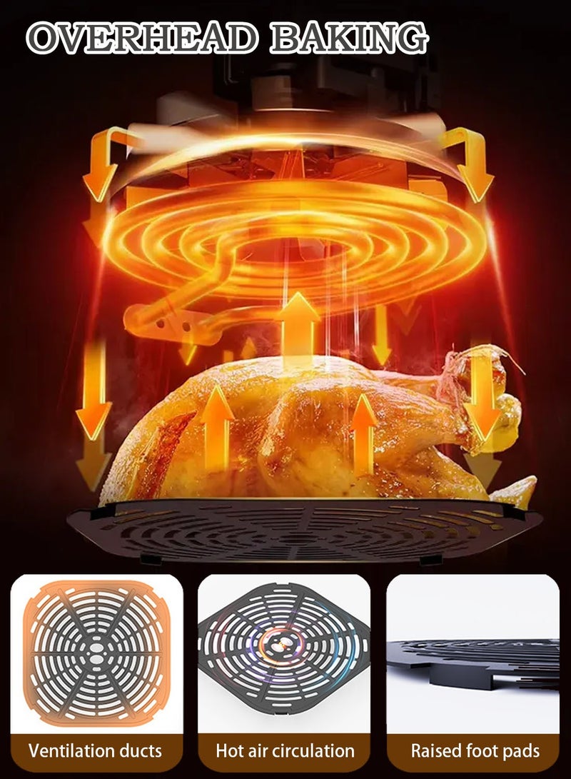 EqiEch Air Fryer, 12L Super Large Capacity, Touch Screen Smart Air Fryer, Light Oil And Low Fat, Suitable For Family Dinners, Friends Parties And Other Occasions, Black, 1500W - Image 4