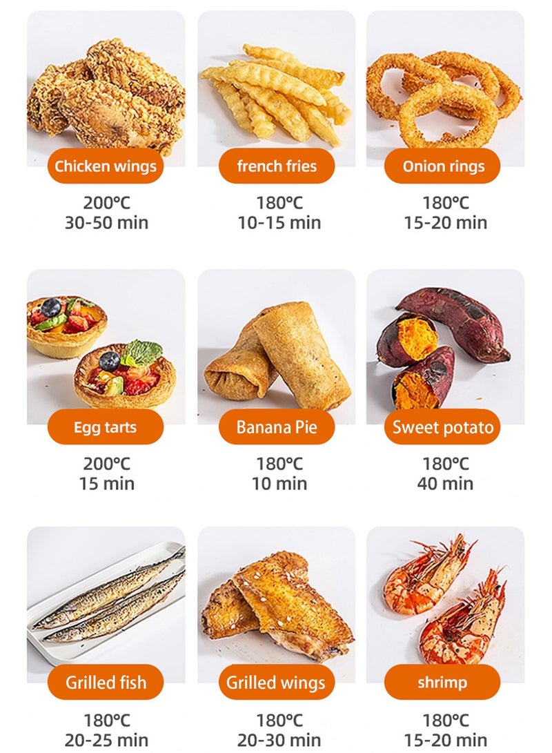 EqiEch Air Fryer, 12L Super Large Capacity, Touch Screen Smart Air Fryer, Light Oil And Low Fat, Suitable For Family Dinners, Friends Parties And Other Occasions, Black, 1500W - Image 5