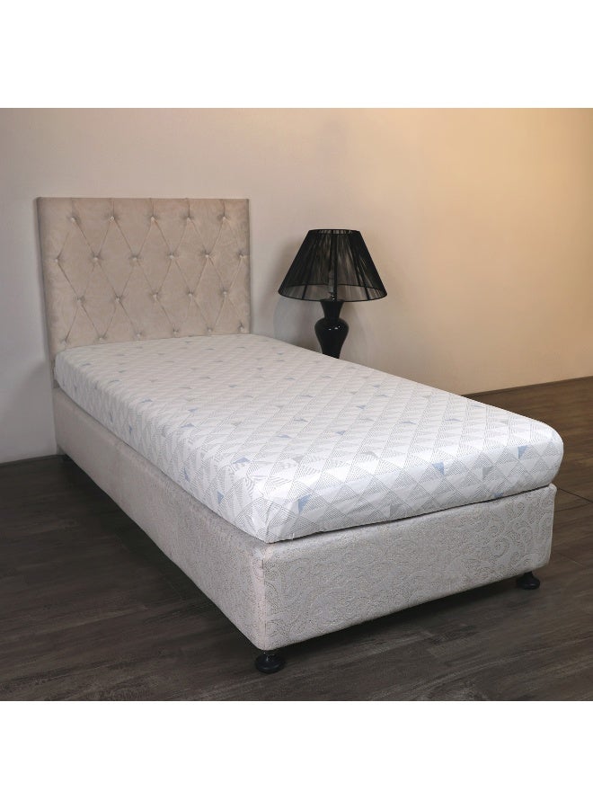 Home Box Malta Pixel Printed Cotton Twin Flat Sheet 260 x 170 cm - Image 1