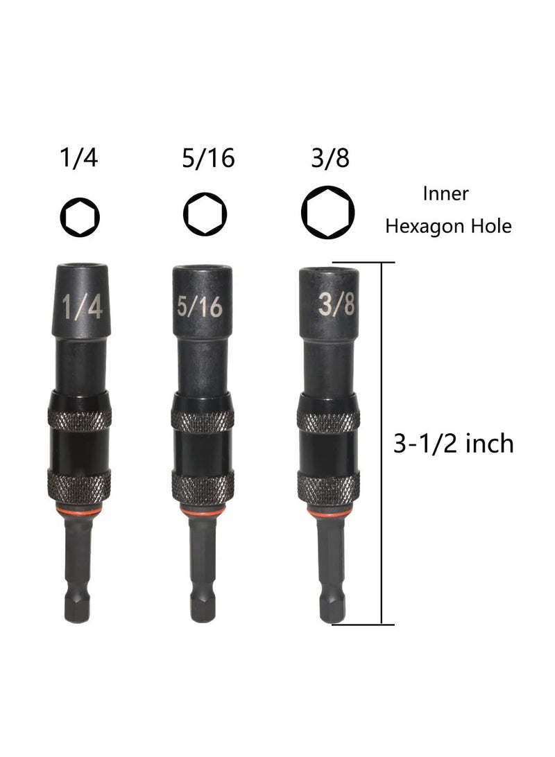Excefore Pivot Bit Holder, 3 Pcs Magnetic Swiveling Screwdriver Holder, Flexible Extension Hex Pivoting Bit Tip Holder, Bendable in 20° Angle, for Tight Spaces or Corners - Image 2
