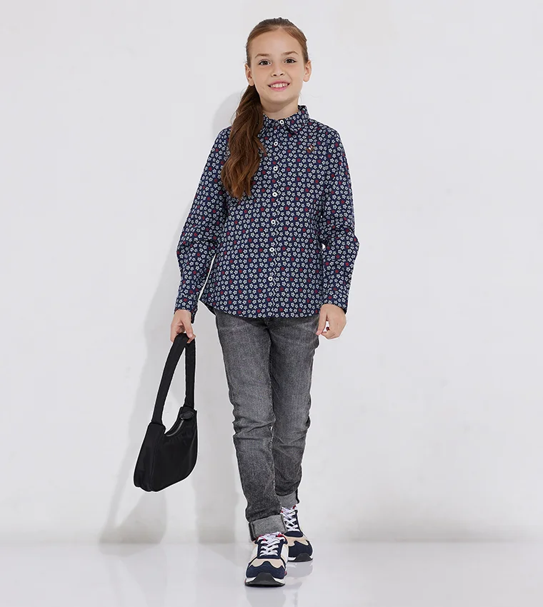 Beverly Hills Polo Club  Bhpc Kids Navy Blue Shirt for Women | Best Price UAE