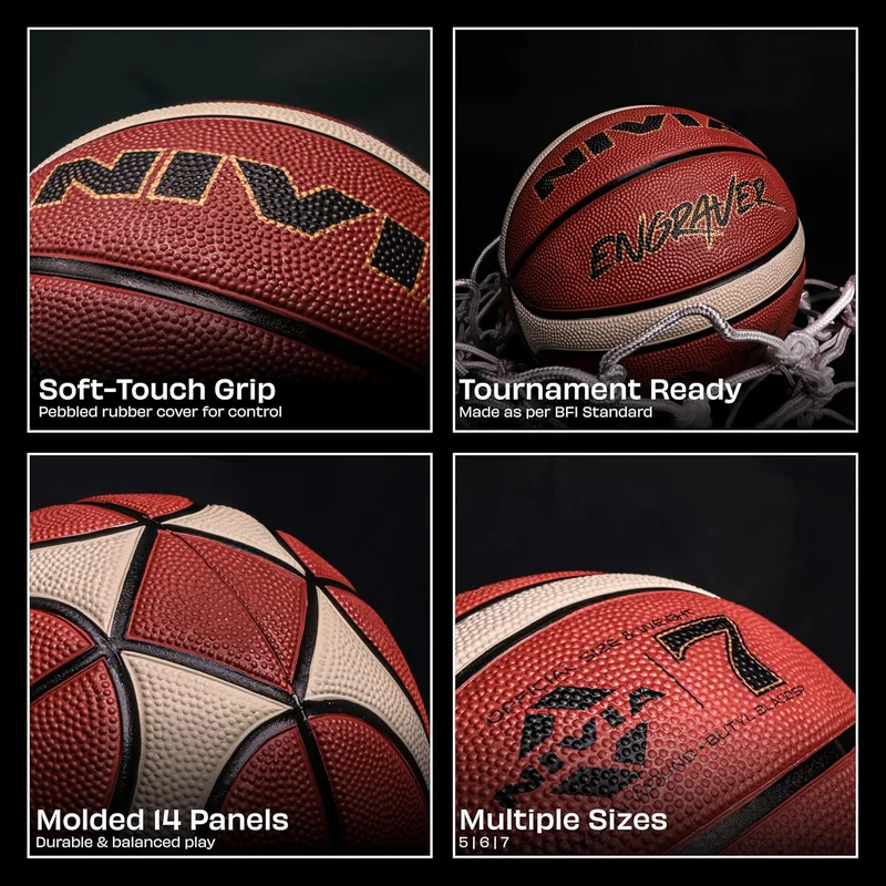 Nivia  Nivia ENGRAVER Rubber Basketball Size 7  | Best Price UAE