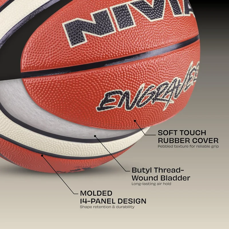 Nivia  Nivia ENGRAVER Rubber Basketball Size 7  | Best Price UAE