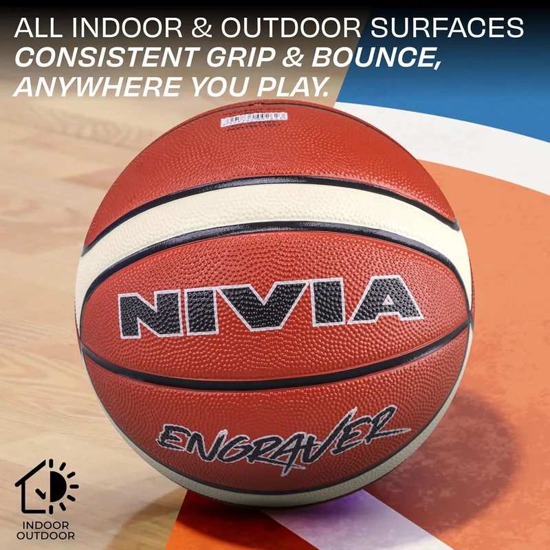 Nivia  Nivia ENGRAVER Rubber Basketball Size 7  | Best Price UAE