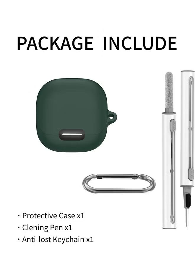 for Liberty 4 NC Case Cover with Cleaner Kit, Soft Silicone Protective Case for Anker Soundcore Liberty 4 NC Case for Women Men, Liberty 4 NC Case Accessories with Keychain - Image 3